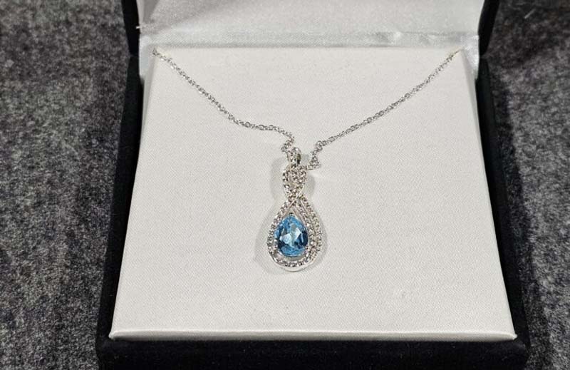 Blue silver Neckless