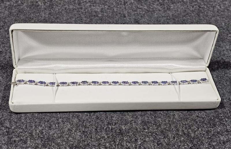 Blue silver bracelet