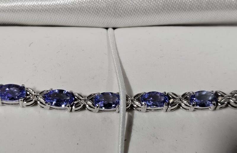 Blue silver bracelet
