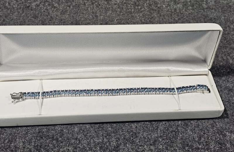 blue silver bracelet