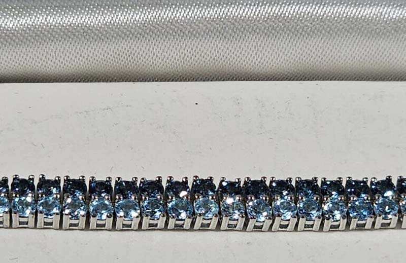 blue silver bracelet