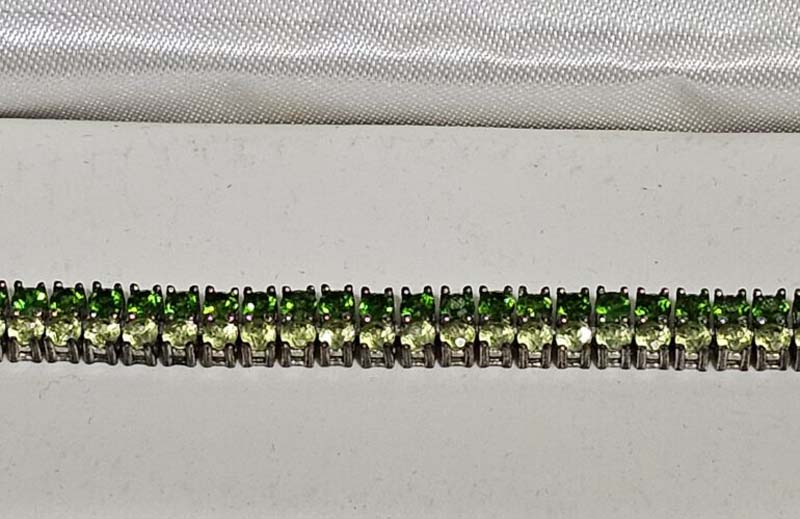 Green silver bracelets