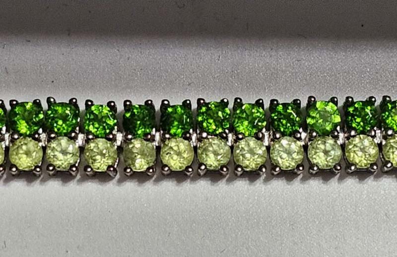 Green silver bracelets