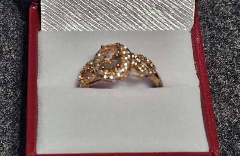 Rose gold plated ring