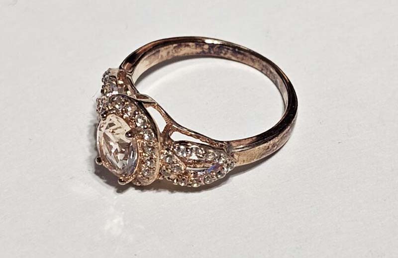 Rose gold plated ring