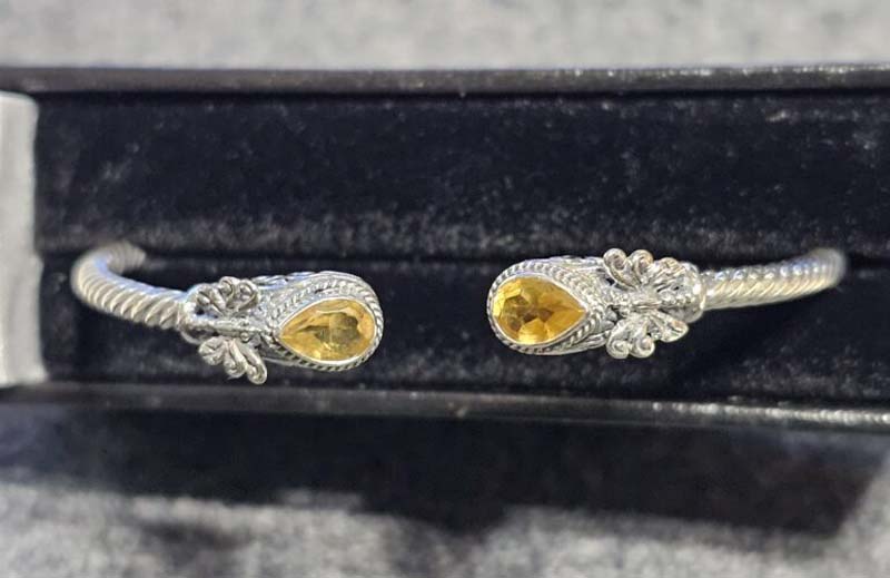 Yellow silver bracelet