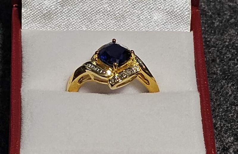 Blue Gold plated ring