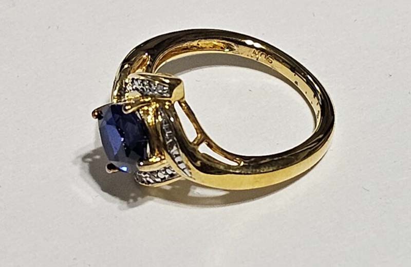 Blue Gold plated ring