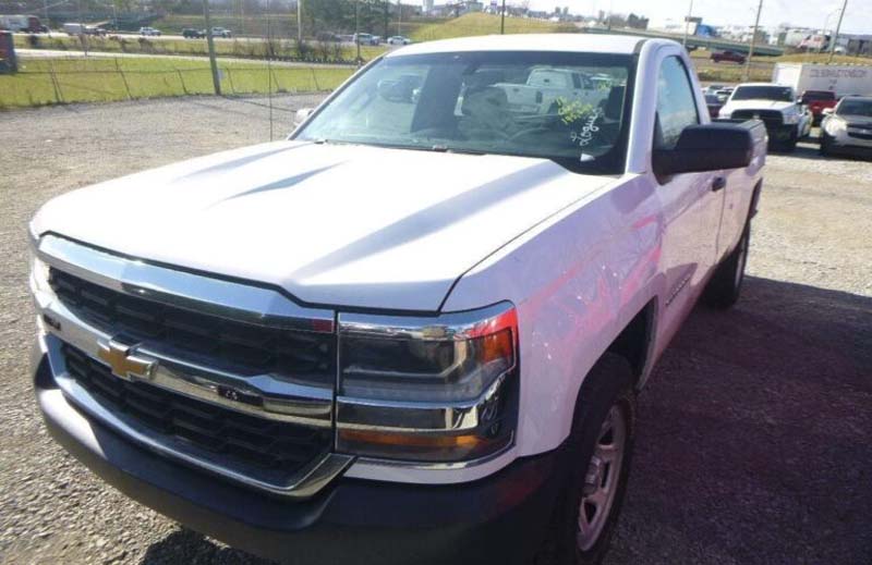 Chevrolet white pickup truck