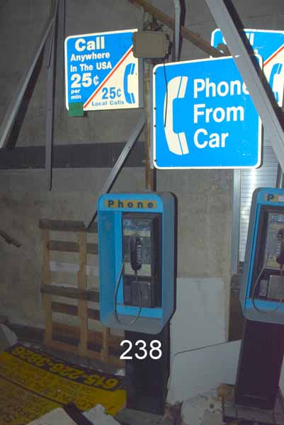 Old blue phone box for auction