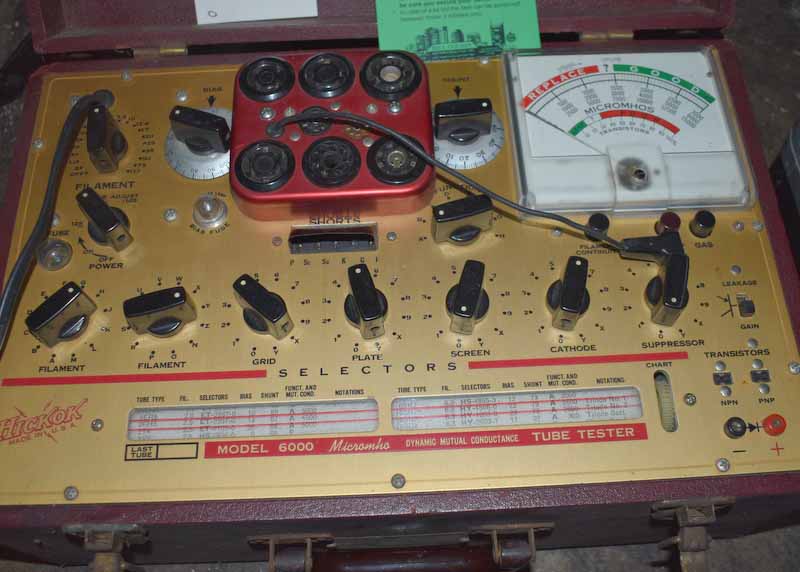Tube tester for auction