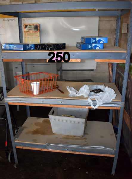 Empty wood shelf for auction