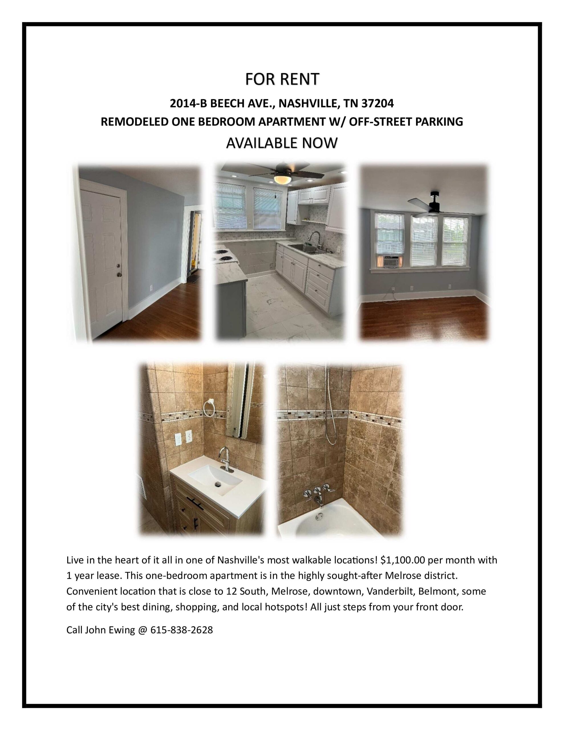 Featured image for “For Rent 2014-B Beech Ave., Nashville, TN 37207”
